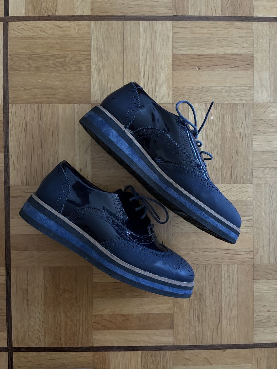 Scarpe da uomo: Leder-Halbschuhe dunkelblau – Nuovo (secondo la descrizione) da Basel venduto da ememilil 2