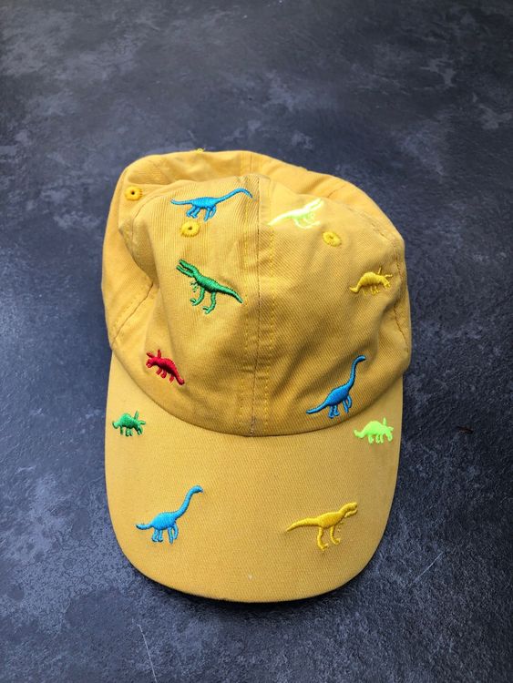 Bagger Schildmütze Für Kinder – Gelber Bagger Print, Base Cap Aus 100% Baumwolle, Größe 48–54 Cm (Klettverschluss)