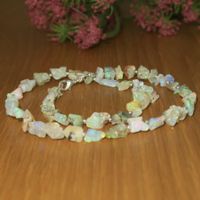Natural Ethiopian OPAL-Nugget Beads Collier 6-14mm/ NP 170,-