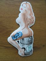 Mahle Kolben Girl Blechschild, Pin-Up, Werkstatt Deko