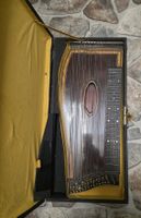 Zither mit Koffer, antikes Musikinstrument, gebraucht