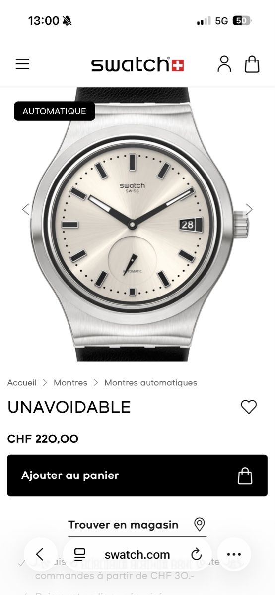 Swatch Orologi: Swatch automatic système 51 42mm – Usato da Vevey venduto da Eiden77 5
