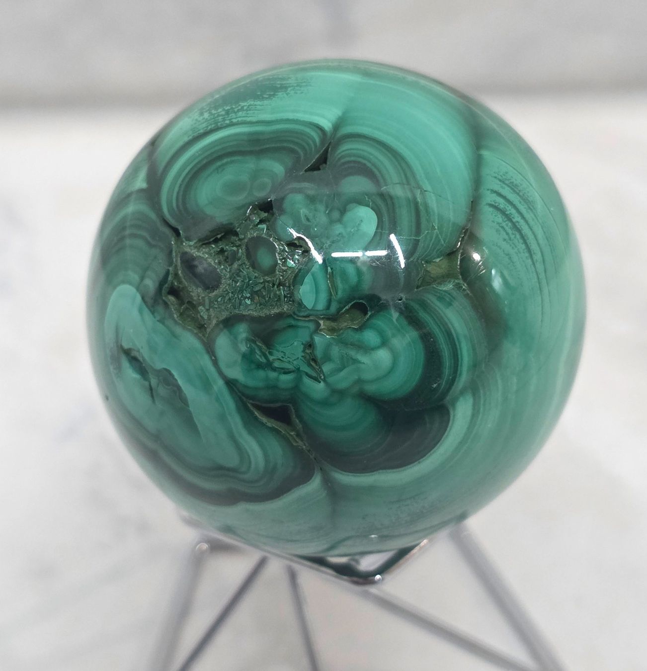 Minerali & Pietre curative: Malachit Kugel 51mm 250g – Nuovo e nell'imballaggio originale da Matzingen venduto da Shay_Crystalz 1