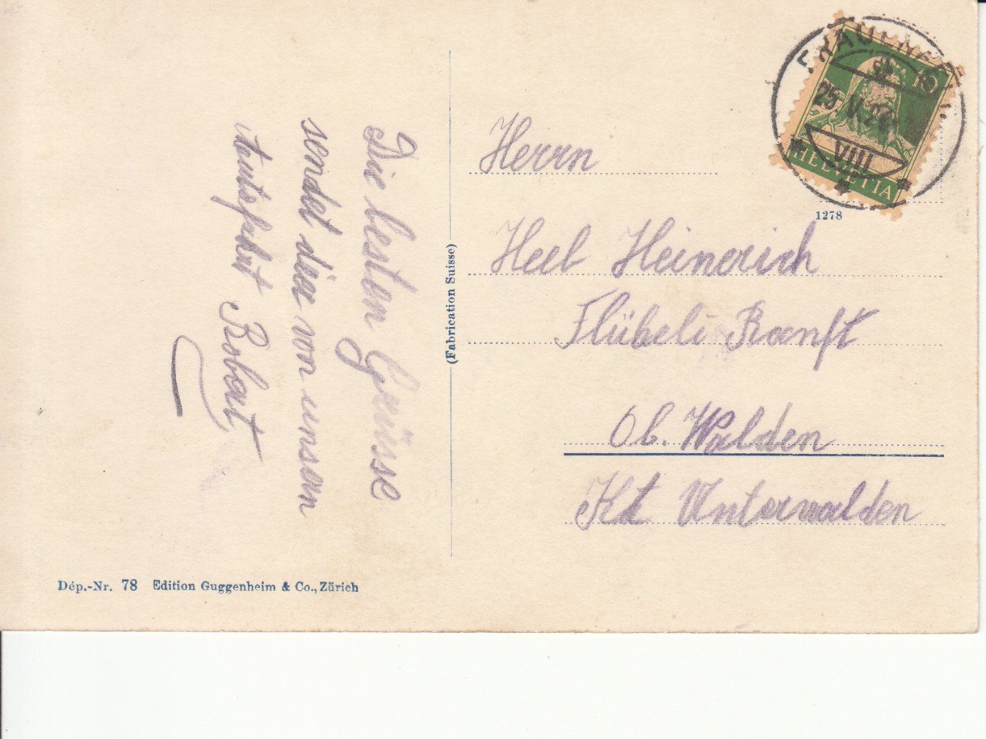 Ansichtskarten: Frauenfeld 1926 – Gebraucht aus Bürglen TG von StampGraf 1