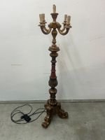 antiker Leuchtständer Barock Stil Holz ca. Mitte 19. Jh.