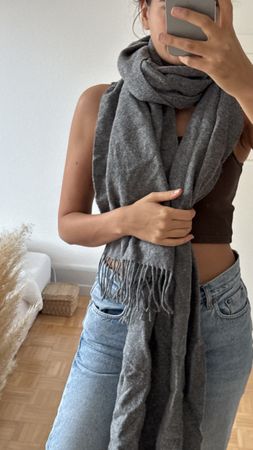 Schal „Rei Scarf“ grau von Weekday