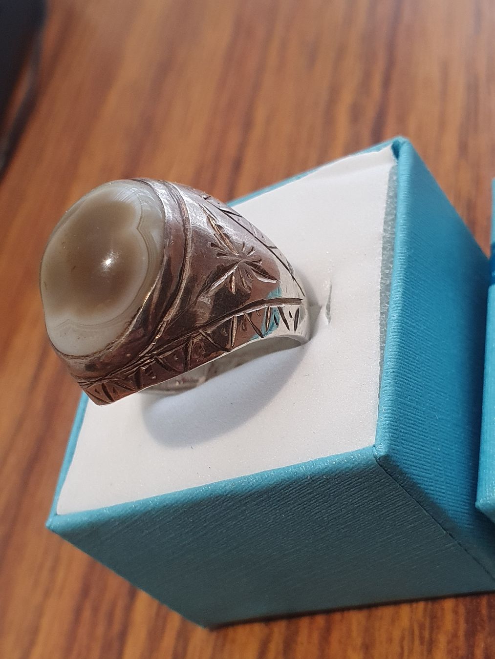 Anelli: Vintage Silber Achat Ring für Sie oder Ihn – Usato da Wohlen AG venduto da palmsprings 3