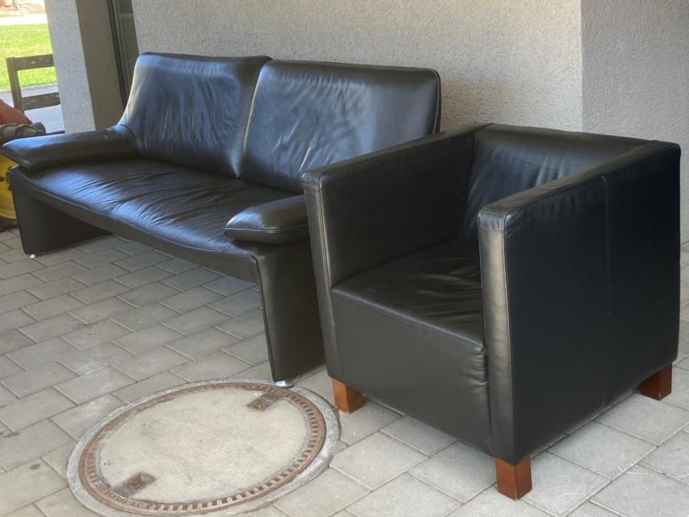 Sofas: Leder Sofa und Sessel – Gebraucht aus Oberglatt ZH von Candi98 1