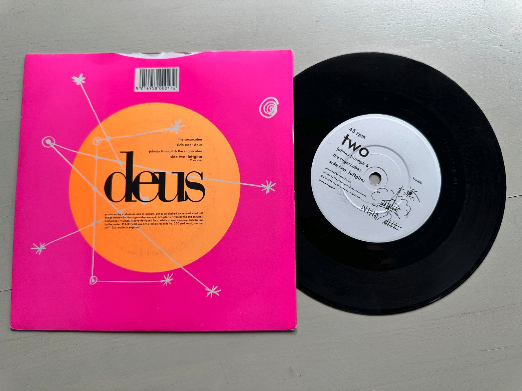 Schallplatten: SUGARCUBES rare Deus Single Synth Pop 80's Kult Indie Elect – Gebraucht aus Basel von Partridge 1