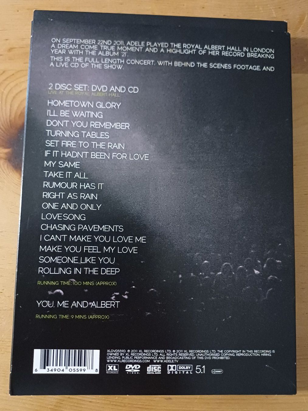 CDs: Adele - Live at the Royal Albert Hall (CD/DVD) – Gebraucht aus Jona von Rreto71 2