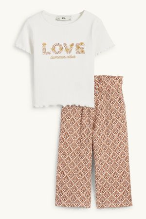 NEU mit Etikett! Set Mädchen T-Shirt und Stoffhose, Gr. 110