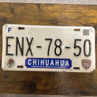 🇲🇽 Mexiko Autoschild, Chihuahua ENX-78-5 - ORIGINAL