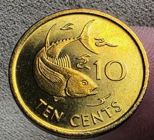 SEYCHELLEN 10 CENTS 1990 UNZ.