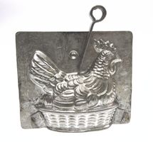 alte Schokoladenform Huhn im Körbchen H.Walter Berlin DE