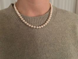 Perlenkette 18 Karat Gelbgold Verschluss
