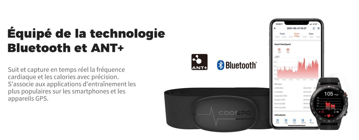 Ersatzteile: Herzfrequenzmesser Pulsgurt Brustgurt Bluetooth/ANT+ – Neu und originalverpackt aus Châtelaine von topshop.switzerland 5