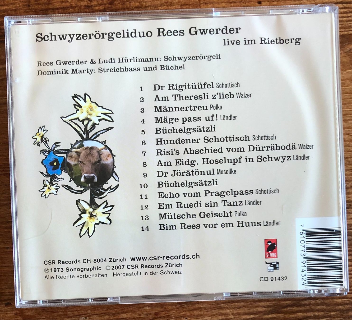 CDs: Rees Gwerder - Live im Rietberg CD, CSR – D'occasion à Luzern par Schlafenicht00 1