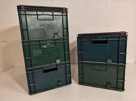5 x Stapelbehälter 60x40x24cm Stapelkiste Eurobox Stapelbox