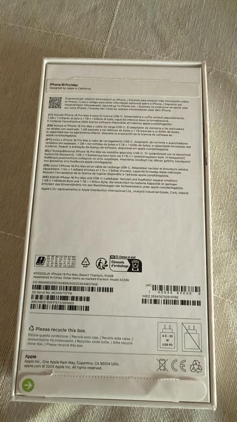 Apple Telefoni cellulari / Smartphones: APPLE iPhone 16 Pro Max, Desert Titanium, 512 GB ab 798 CHF – Nuovo (secondo la descrizione) da Buchs ZH venduto da superpc1 6