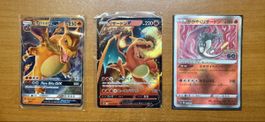 3x Charizard Glurak Pokémon Karten – GX SM211 / V VSTAR