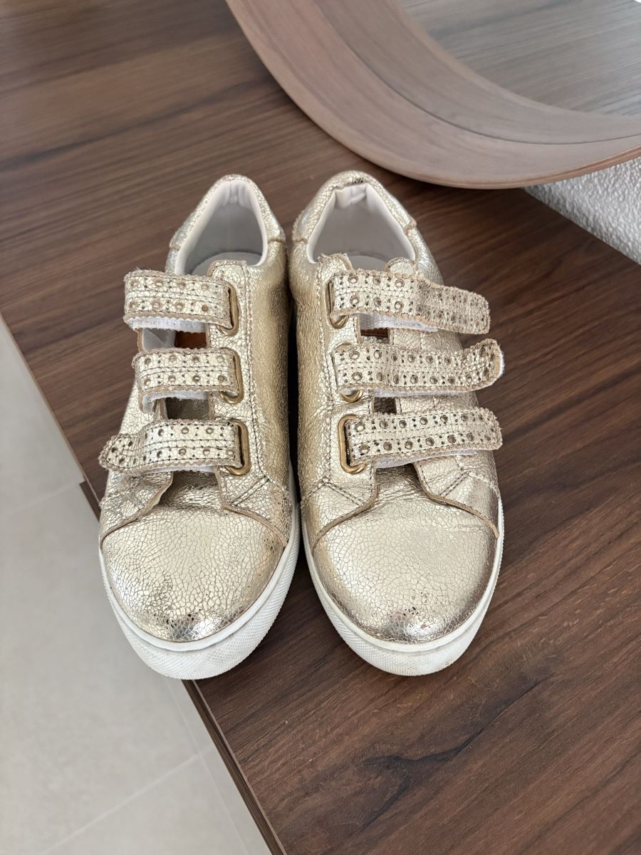 Damenschuhe: Baskets Les Tropeziennes dorées taille 41 usagées – Gebraucht aus Mont-sur-Lausanne von Melmel83