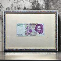 Billet 50.000 Lire "Bernini" Italie 1992 encadré sous verre