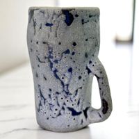 Superbe vase fat lava vintage Mobach Hollande années 1950/60