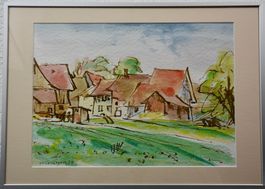 Neu! Aquarell "Hans Wullschleger", signiert, dat. 1979