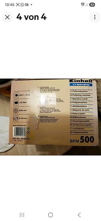 Toutes les machines: EINHELL POLIERMASCHINE – D'occasion à Lausen par 04362 2
