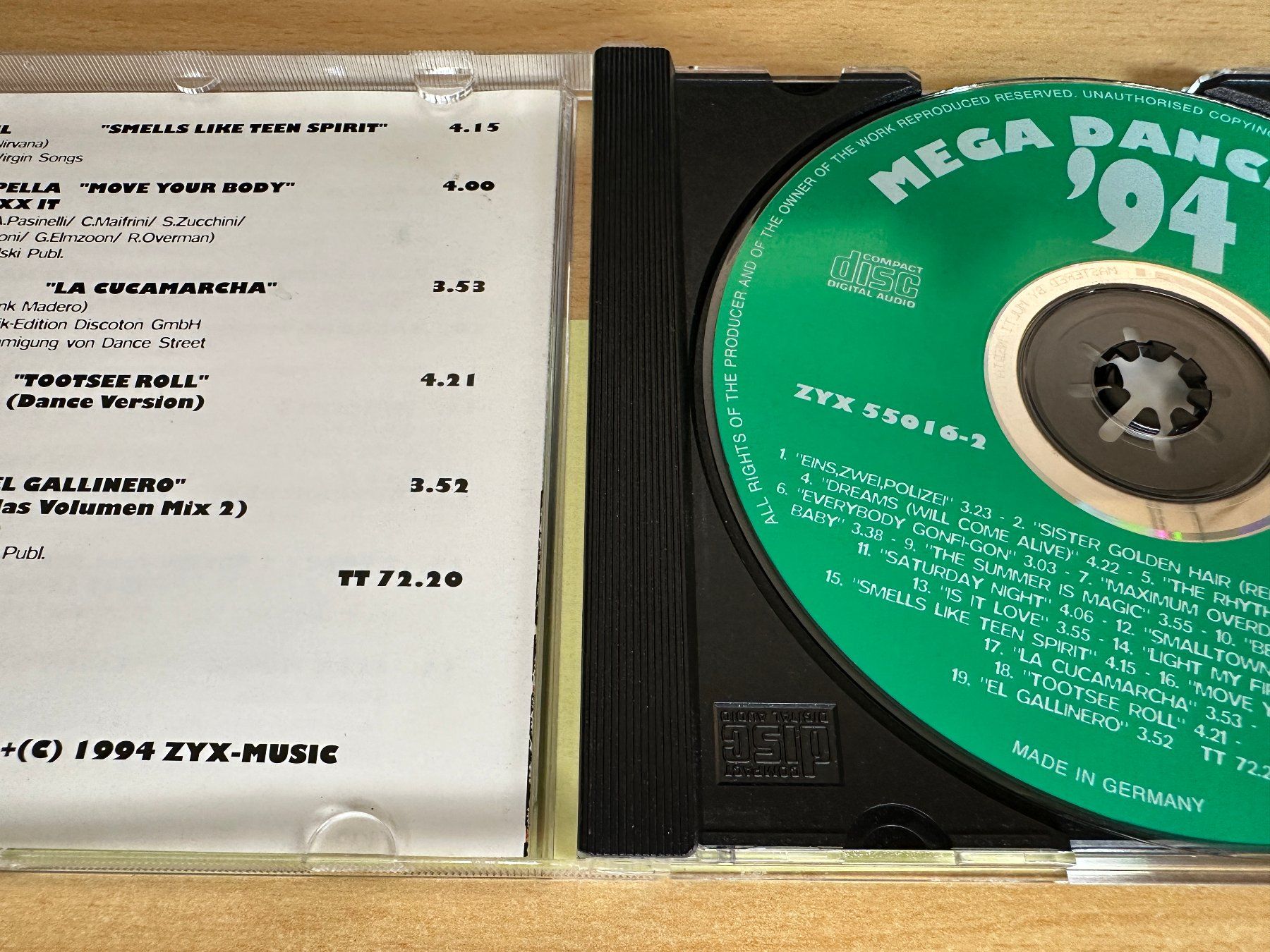 CDs: Various – Mega Dance Hits '94 – Gebraucht aus Rikon im Tösstal von Alpenmutz 2