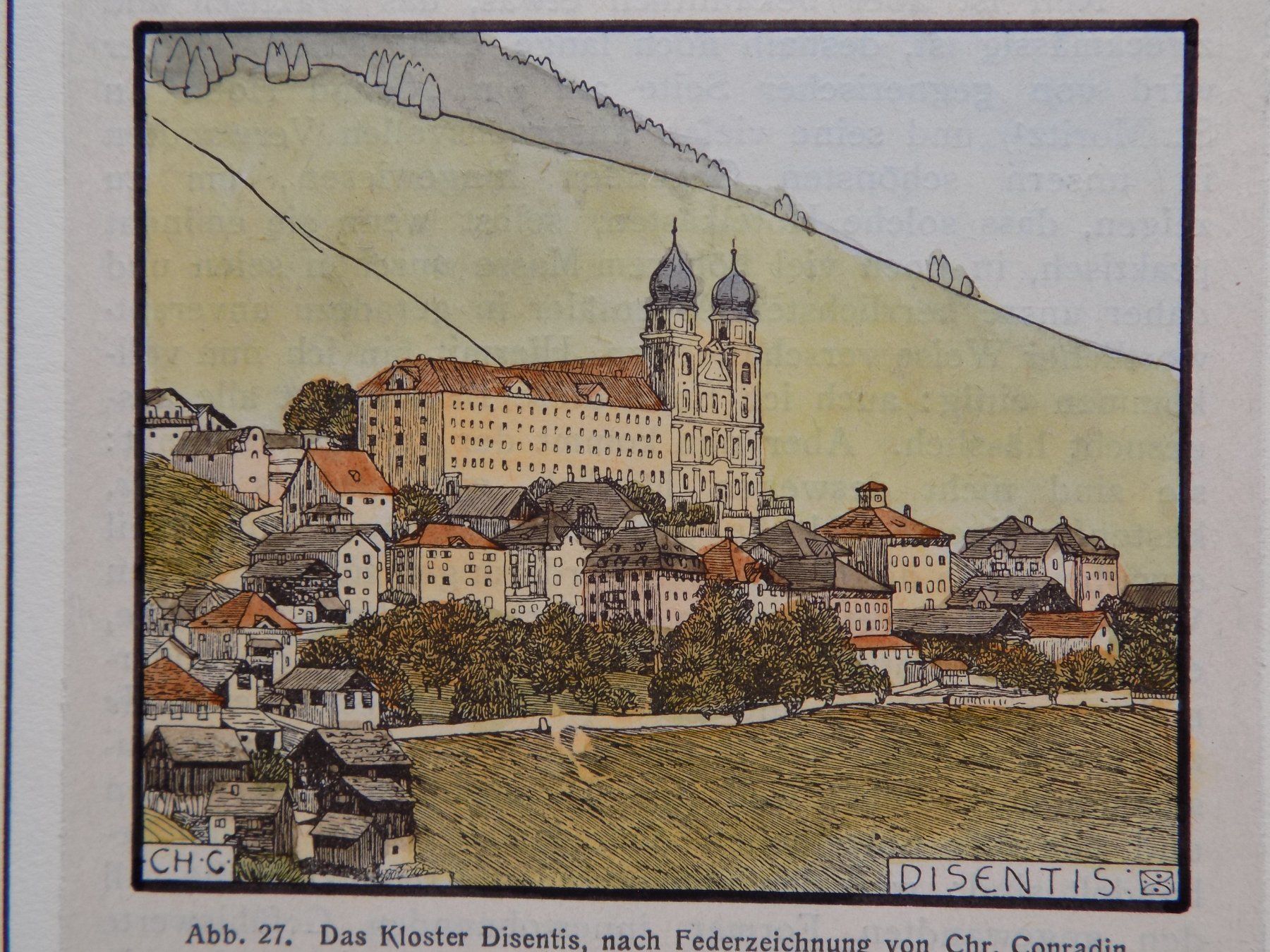 Incisioni: Disentis Kloster koloriert – Usato da Risch venduto da Rischli15 1