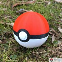 Pokeball 3D Printed Display Prop White Red