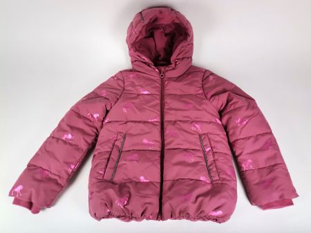 S.OLIVER Winterjacke Mädchen Gr.128 altrosa mit Pferdemotiv