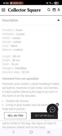 Louis Vuitton Lussac Handbag Epi Leather