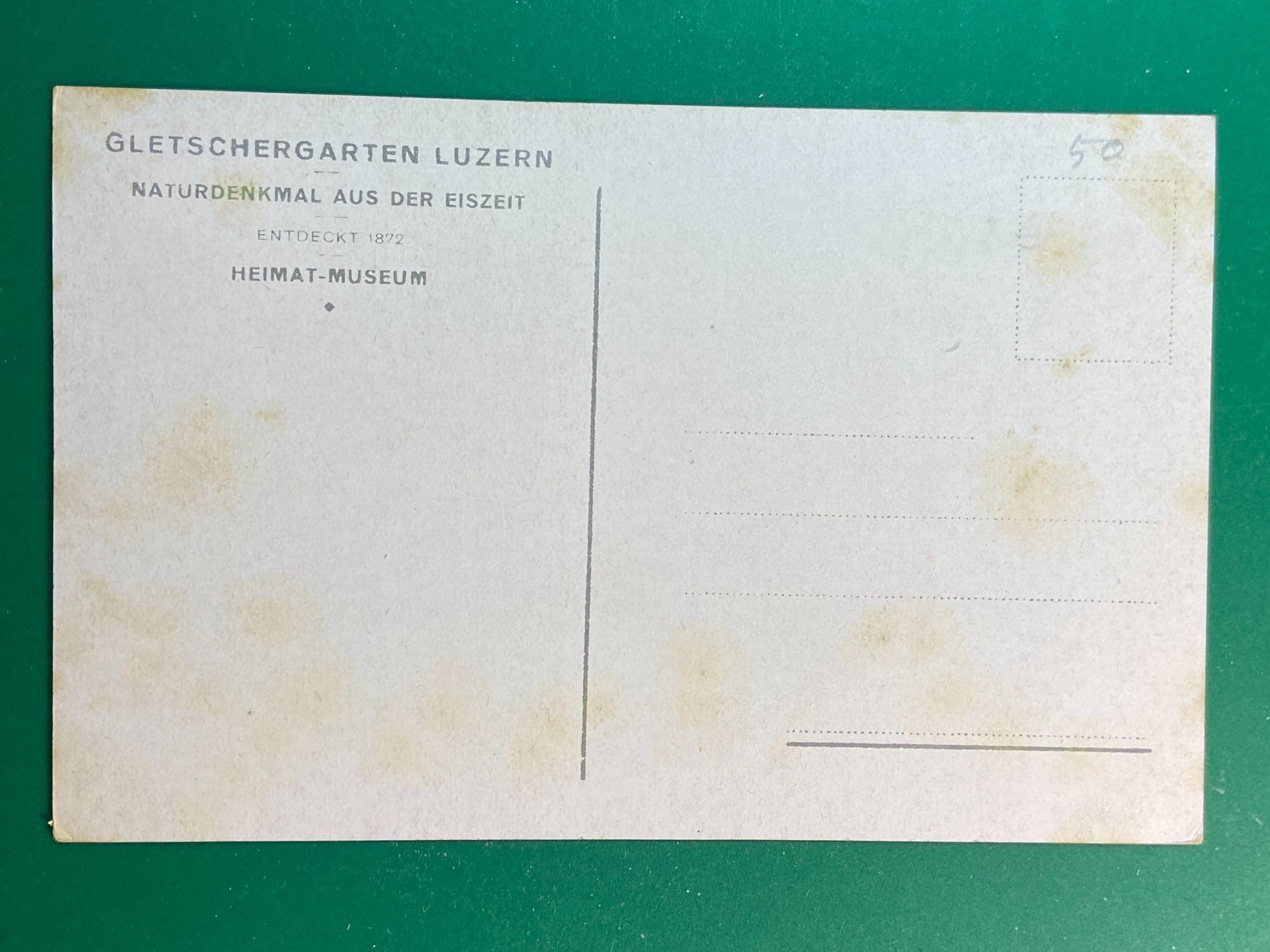 Cartoline postali: Luzern - Gletschergarten – Usato da Steg VS venduto da danwer74 1