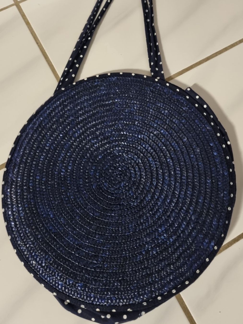 Boohoo Borse da donna: Tasche Handarbeit , dunkelblau rund – Nuovo (secondo la descrizione) da Geroldswil venduto da Agapanthus22