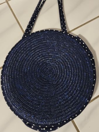 Tasche , dunkelblau rund