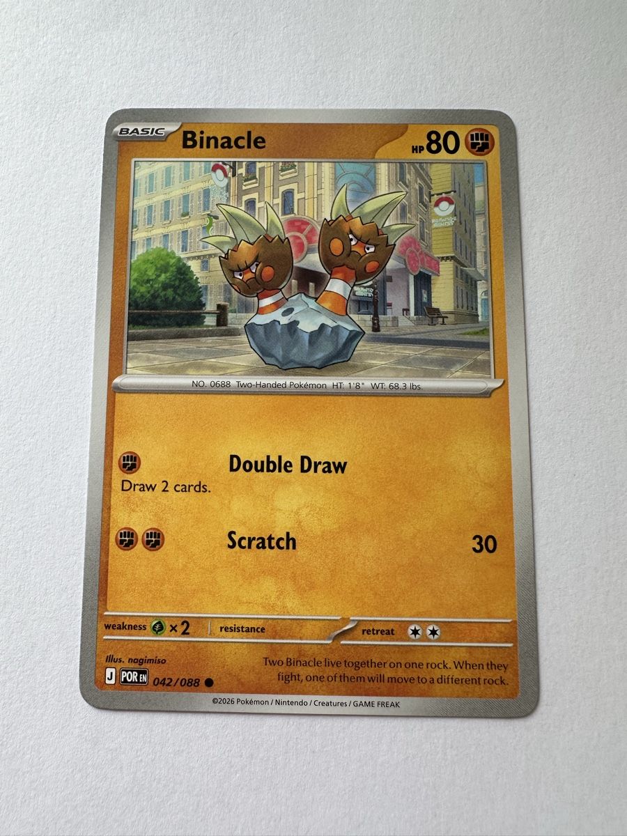 Pokémon Carte collezionabili: Binacle Pokemon POR EN 042 – Nuovo (secondo la descrizione) da Gordola venduto da EleSecondHand-TCG