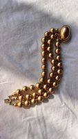 Bracciale vintage Carolee perle finte dorate effetto opaco 