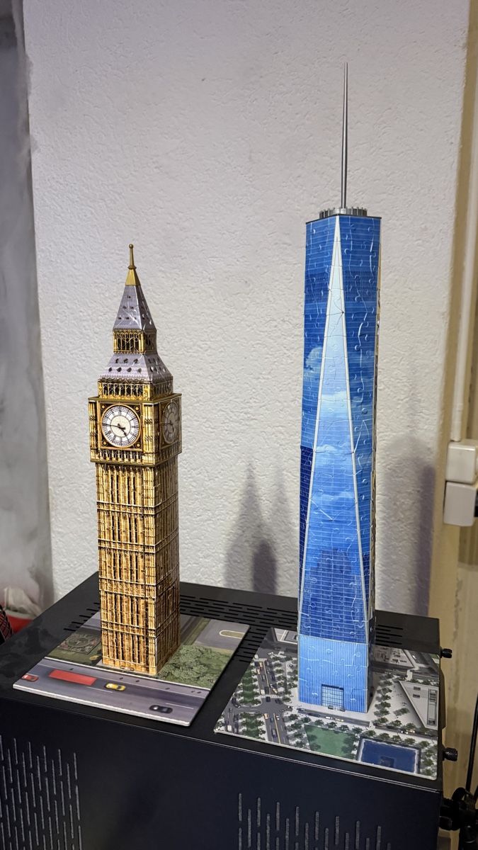 Puzzle: 3D Puzzle Buildings Set: Big Ben, Freiheitsstatue, One World – Usato da Brislach venduto da Jelejere1407