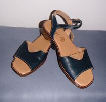 Elegante Leder - Sandalen, Gr. 41, Blau/Braun * GABOR * NEU