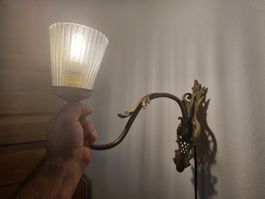 Antik   Wandlampe, Vintage Messing,