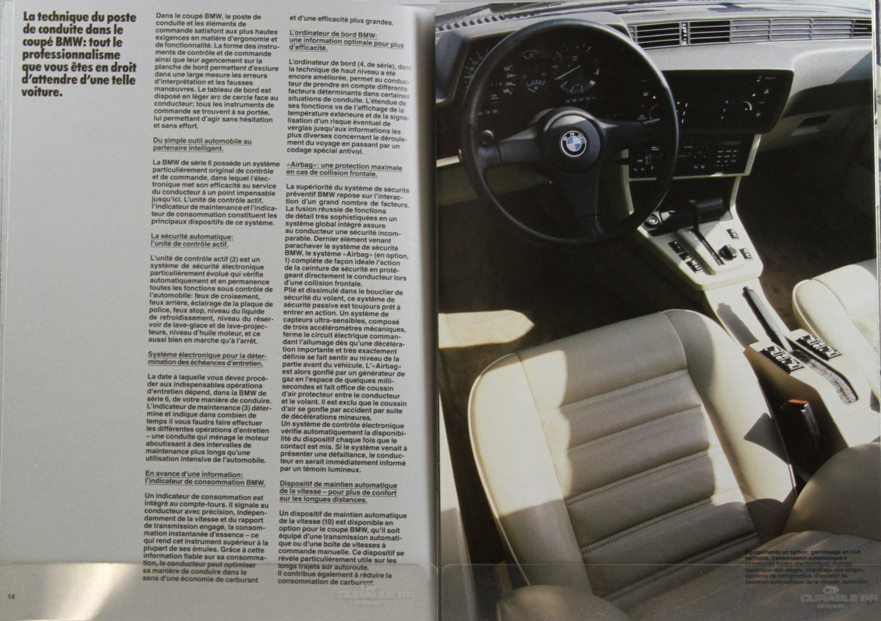 BMW Dokumente: PROSPEKT | BMW- 635CSi - 635CSi KAT - TYP E24   | AB 01.1986 – Gebraucht aus Unterägeri von Isha04 4