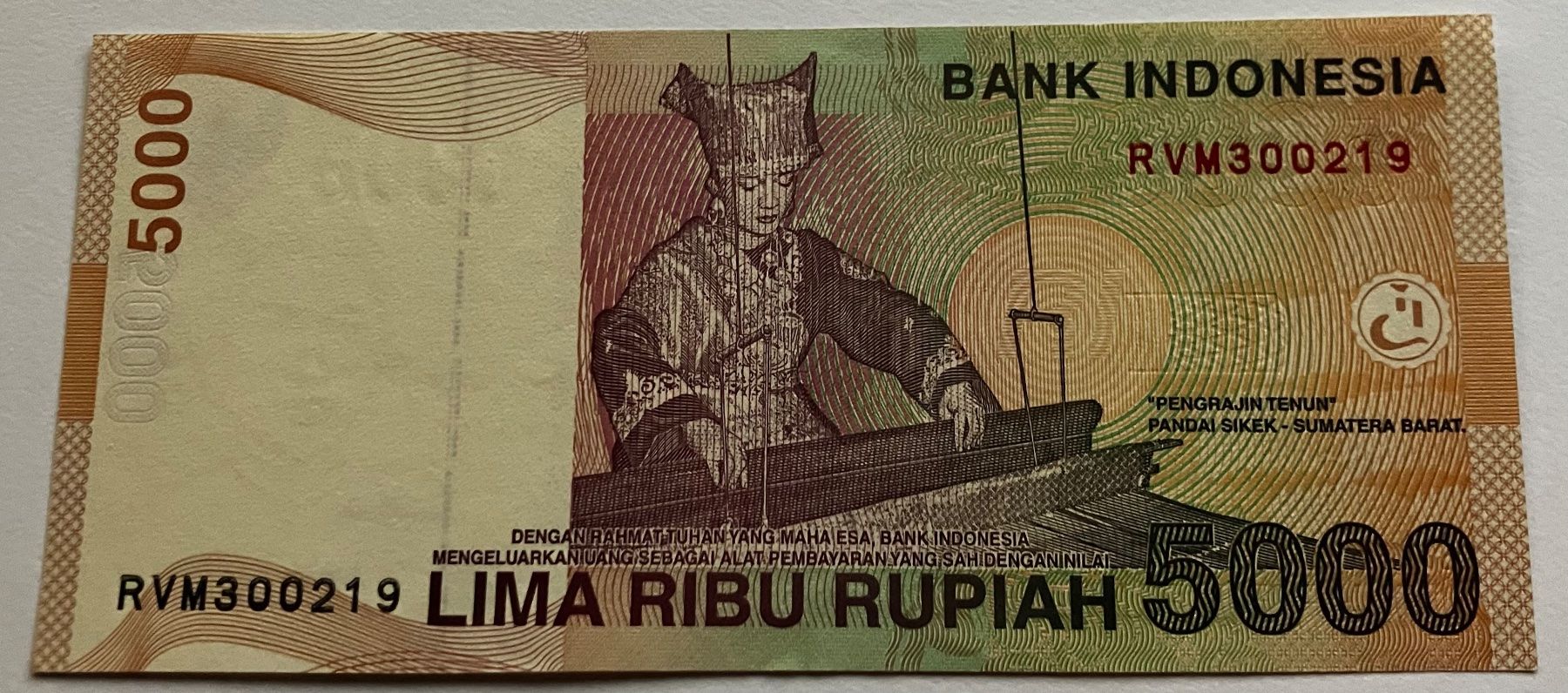 Banconote: Indien 5000 Rupiah 2001 Neuwertig – Nuovo (secondo la descrizione) da Algetshausen venduto da Carrhard 1