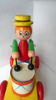 Holzspielzeug Ziehwagen Trommler Clown