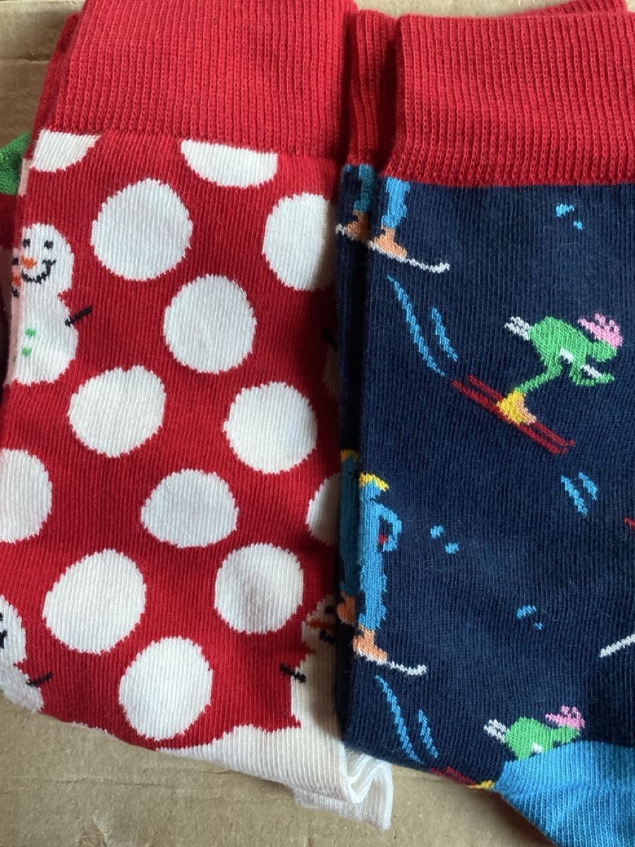 Happy Socks Calze: Happy Socks Box Set, size36-40, winter fun, skiing & snowman – Nuovo e nell'imballaggio originale da Buttikon SZ venduto da Maxwelltime 1