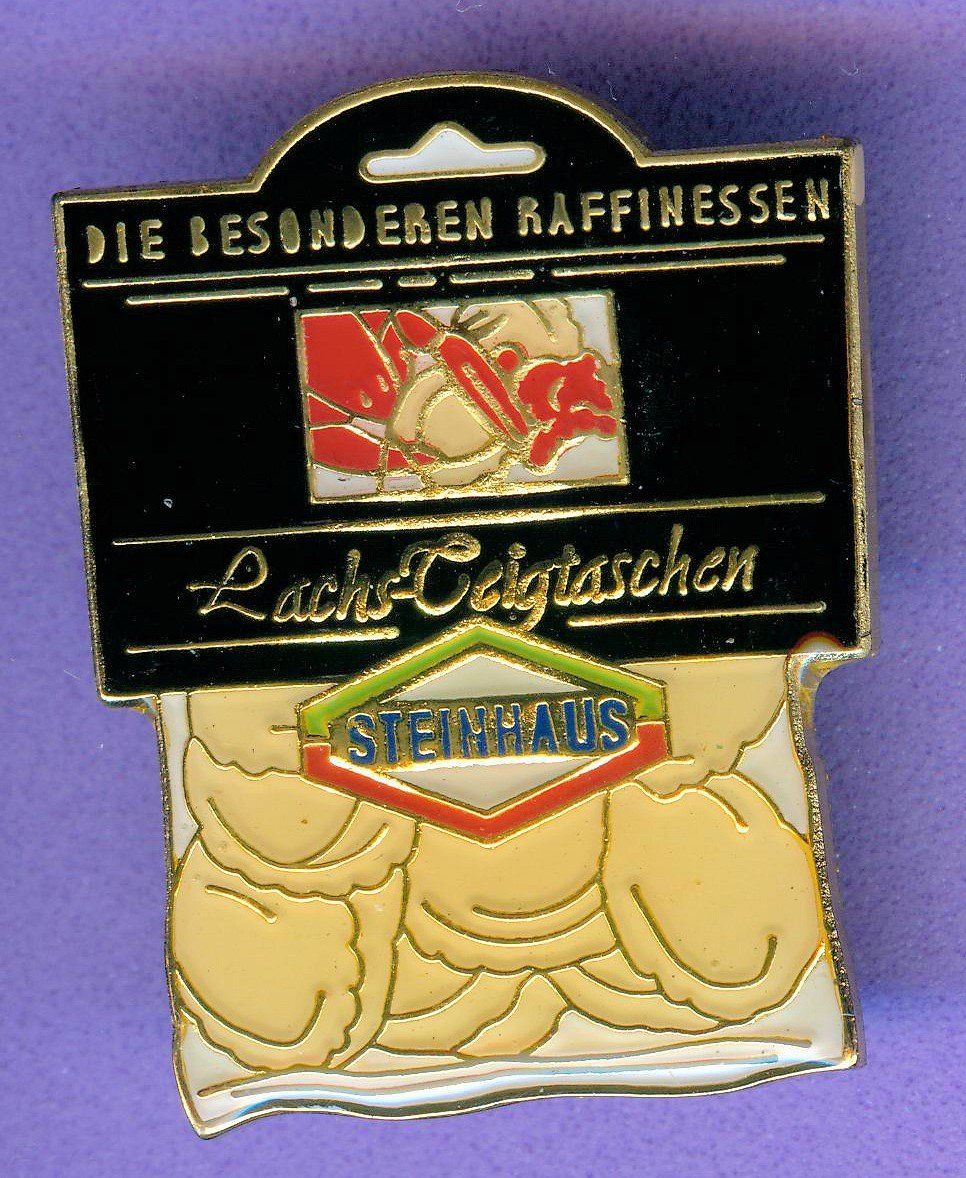 Plaketten & Abzeichen: STEINHAUS  Lachs-Teigtaschen – Gebraucht aus Winterthur von Sammleroase