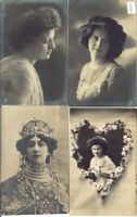 4 AK - Damen Frauen Portrait - Femme