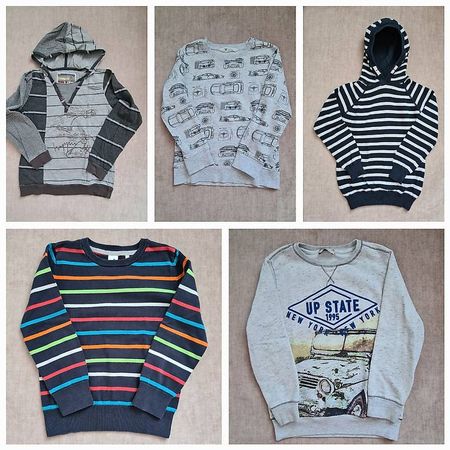 Pullis Gr. 128 und LA-Shirts Gr. 122/128
