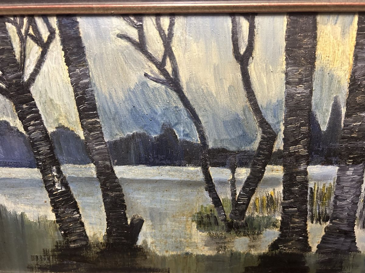 Dipinti: Wunderschönes Vintage-Ölgemälde auf Holzplatte – Usato da Glarus venduto da KunstWerkEr-LS87 1